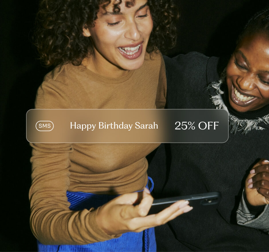 A stock image of a customer using their birthday loyalty reward.