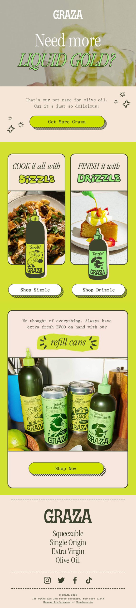 Graza using Repeat's Replenishment flow.