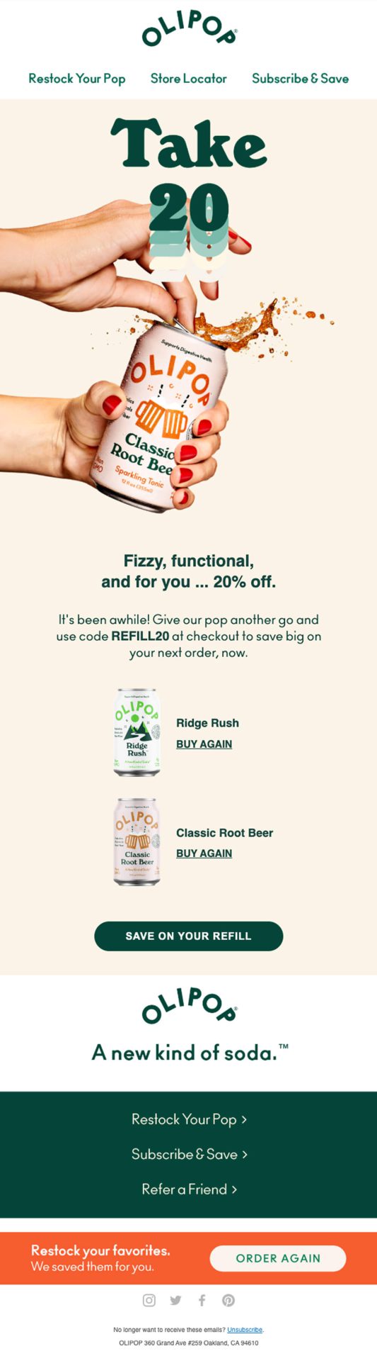 Olipop using Repeat's About to Lapse flow.