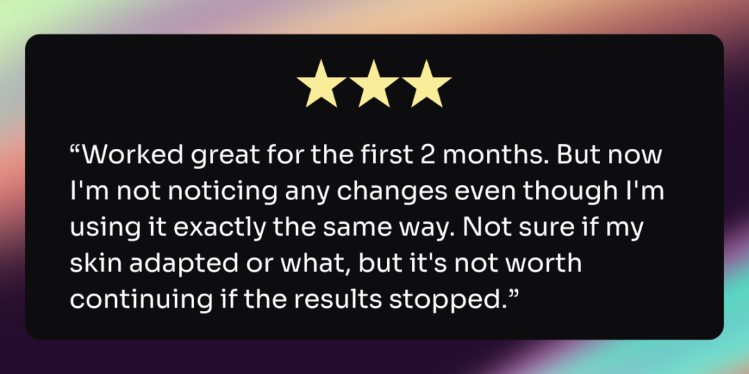 A sample customer review.