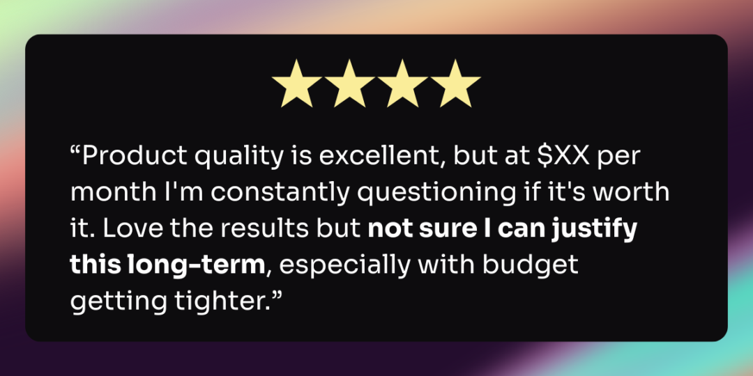 A sample customer review.